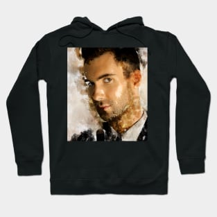 Adam Levine pop Portrait watercolour painting Hoodie